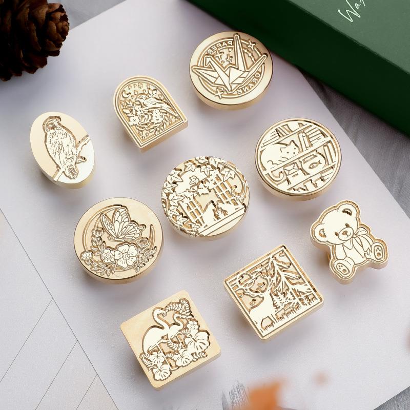 Wax Seal Stamp Set - Sello de cera botánico de animales,