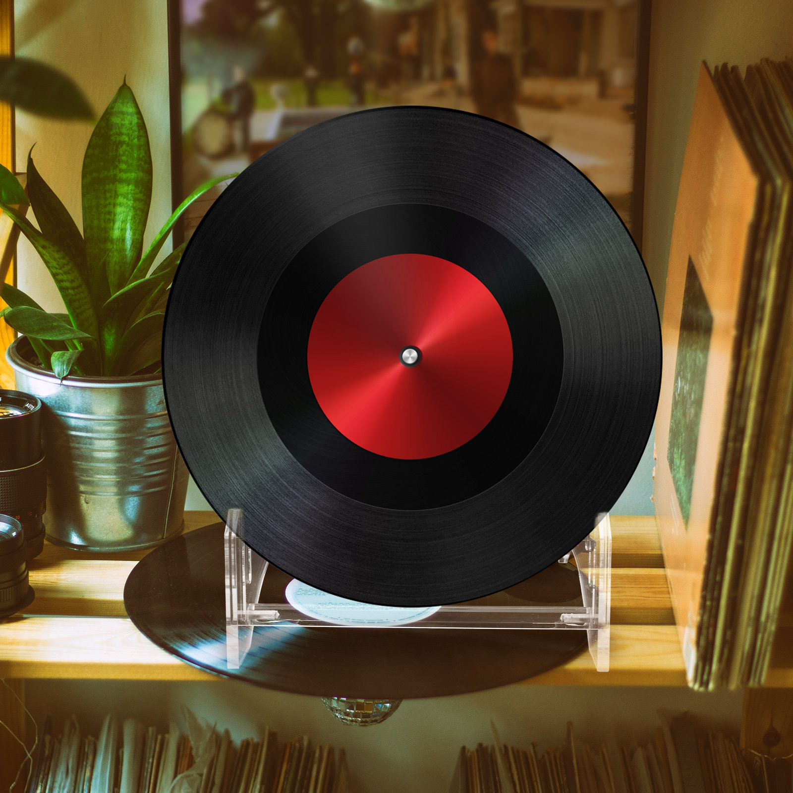 Magazine Holder Rack - Estante de exhibición de discos acrílicos