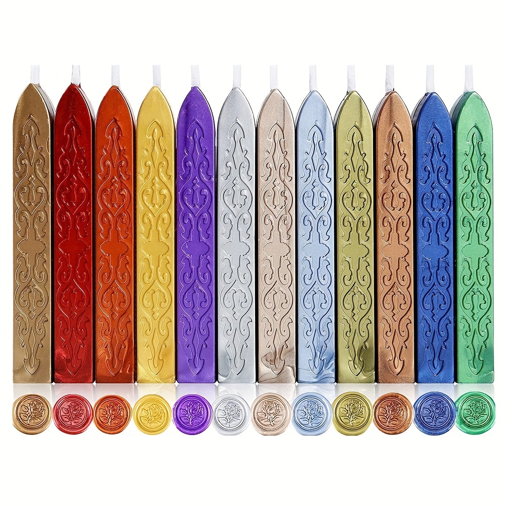 12 unids/bolsa varillas de cer - Wax Seal Stamp Set reseña y precio